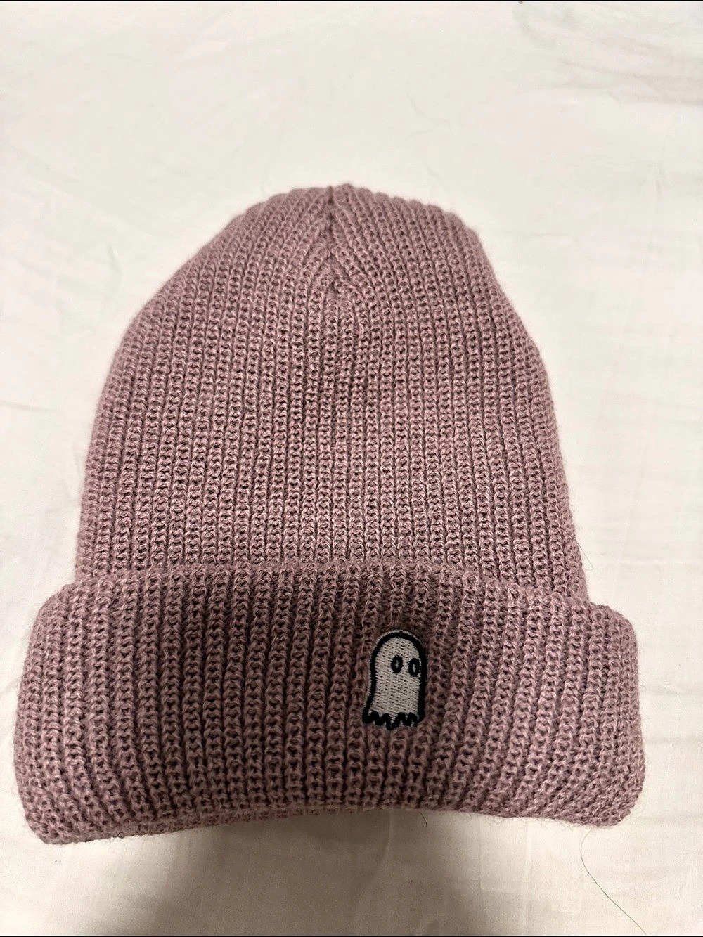 Lonely Ghost Beanie Pink Knit Beanie